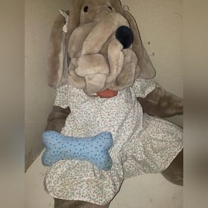 WRINKLES Ganz Bros Large Hand Puppet Plush Dog